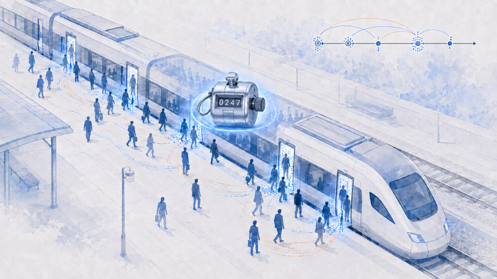Oxyfi’s AI-based APC+PFA service for passenger counting and flow analytics on trains